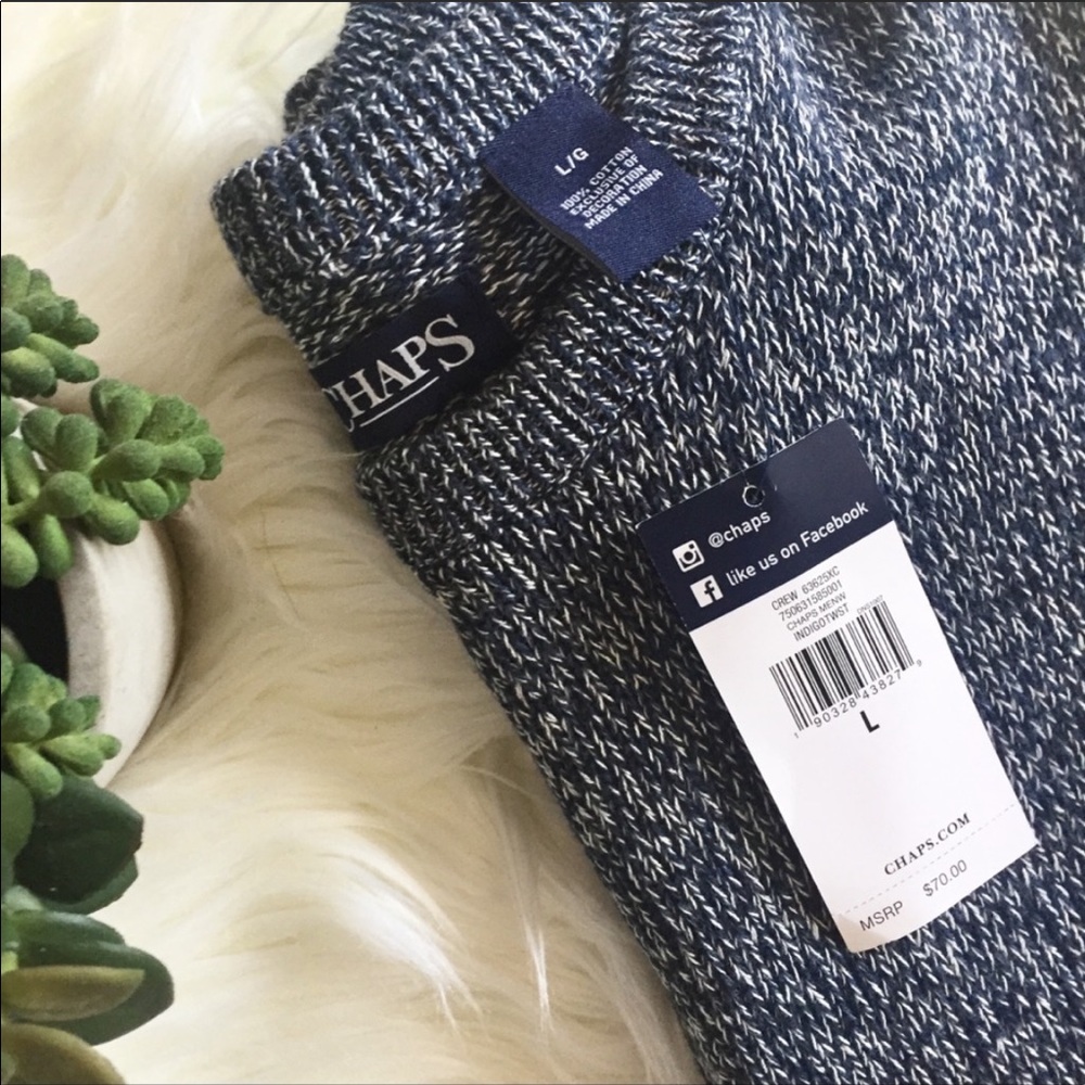 NWT Marled Soft Unisex Chaps Sweater